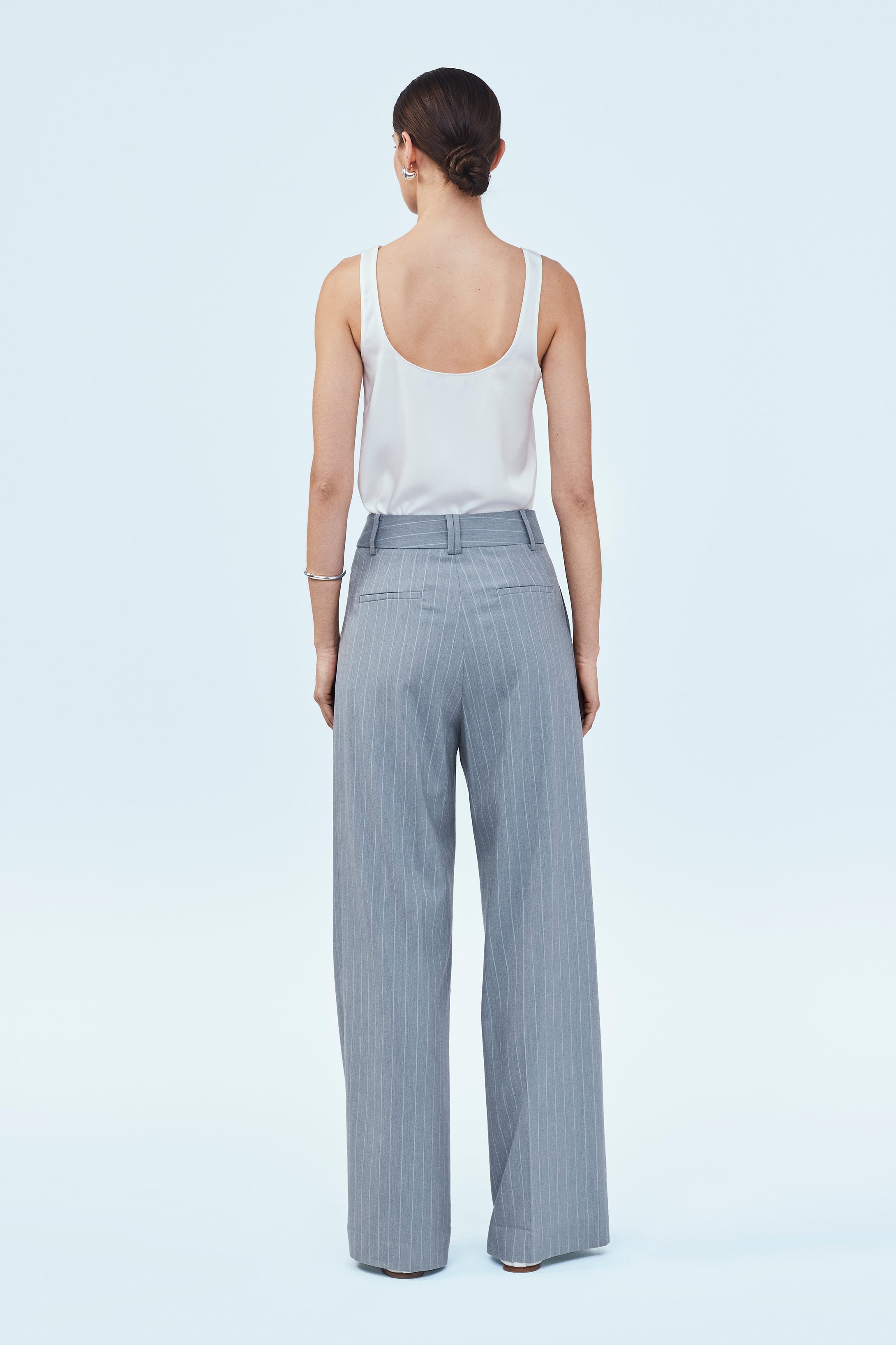 Pinstripe Wool Twill Relaxed Drawstring Pant – MAYSON the label