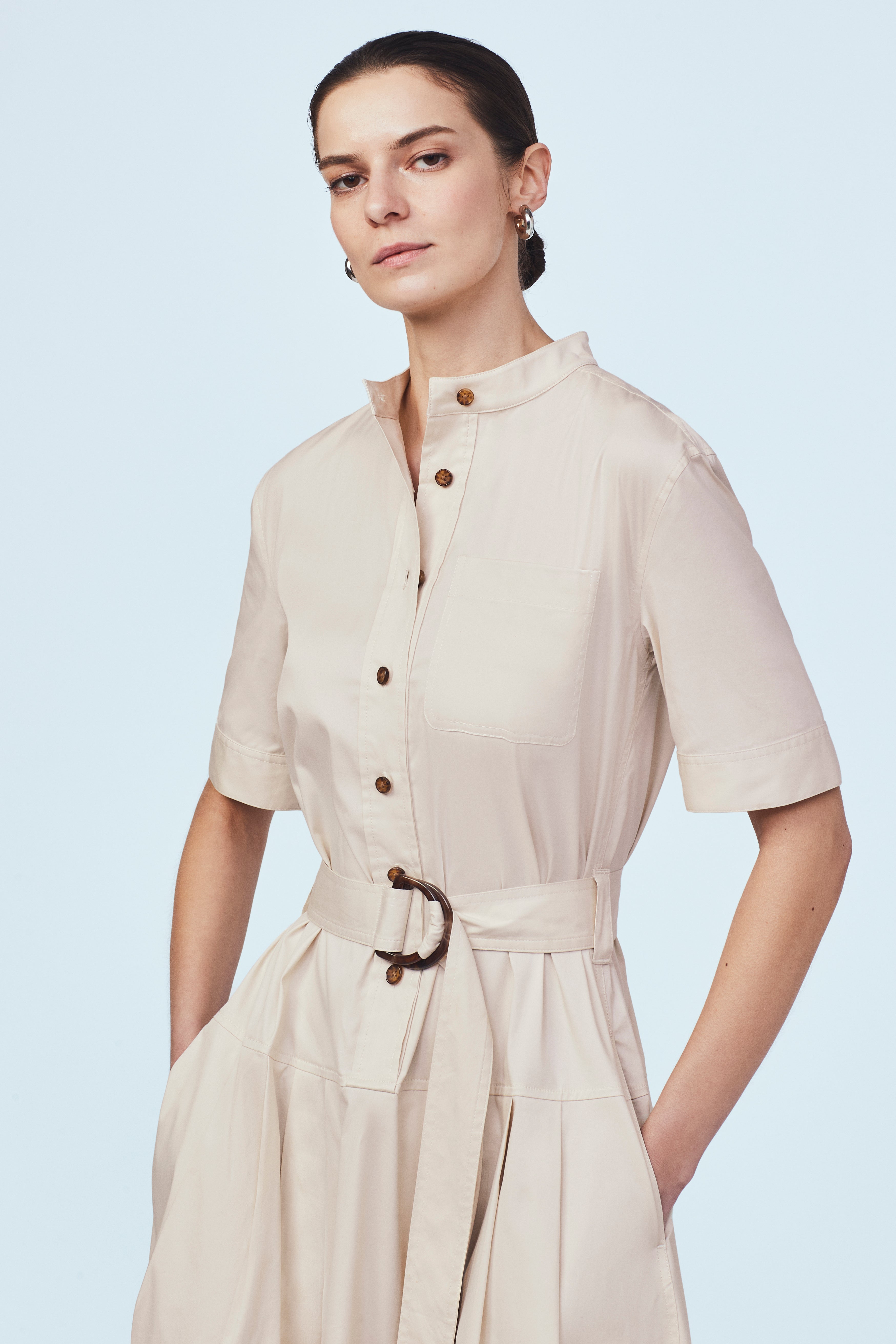 Belted Midi Shirt Dress – MAYSON the label