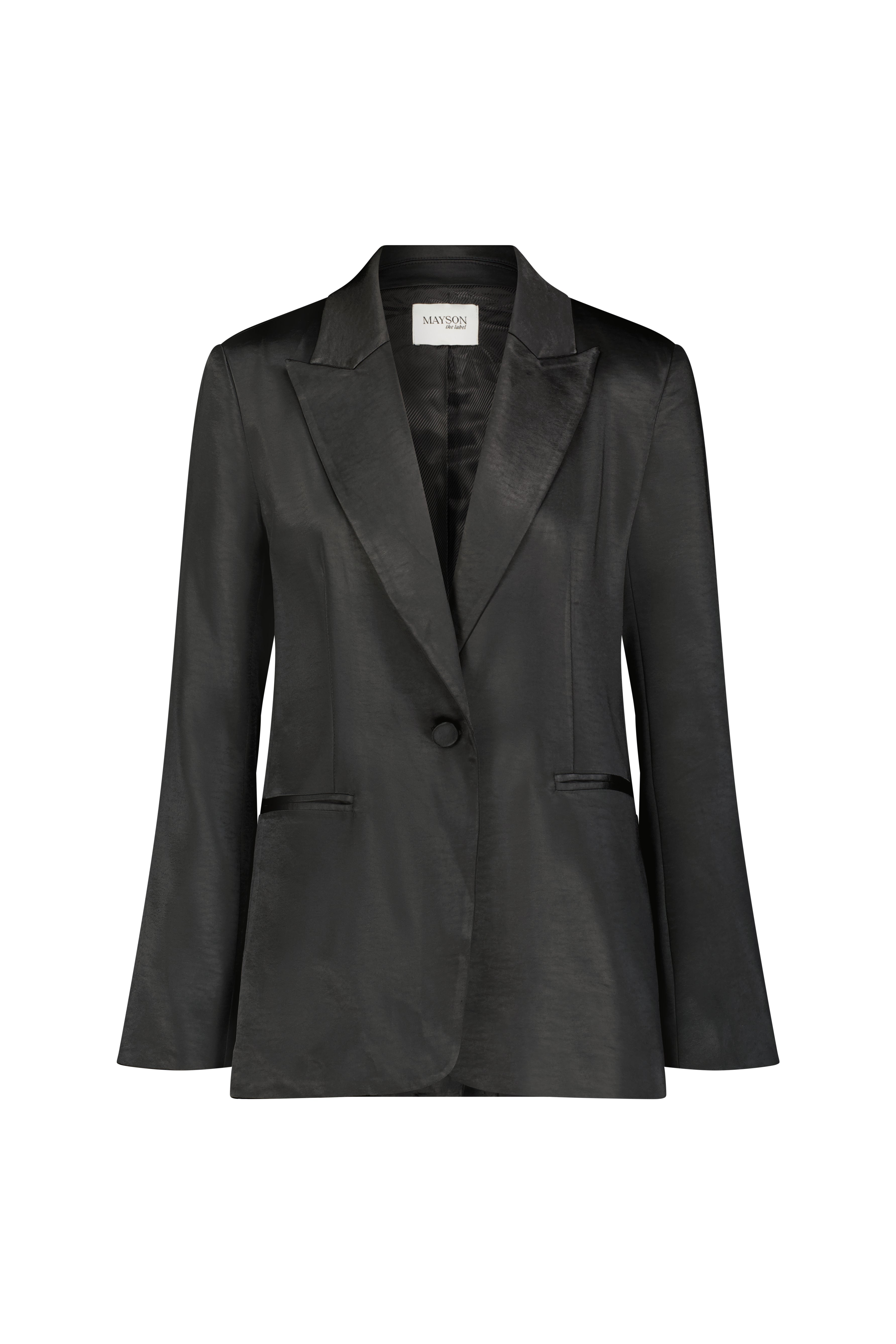 Womens black clearance satin blazer