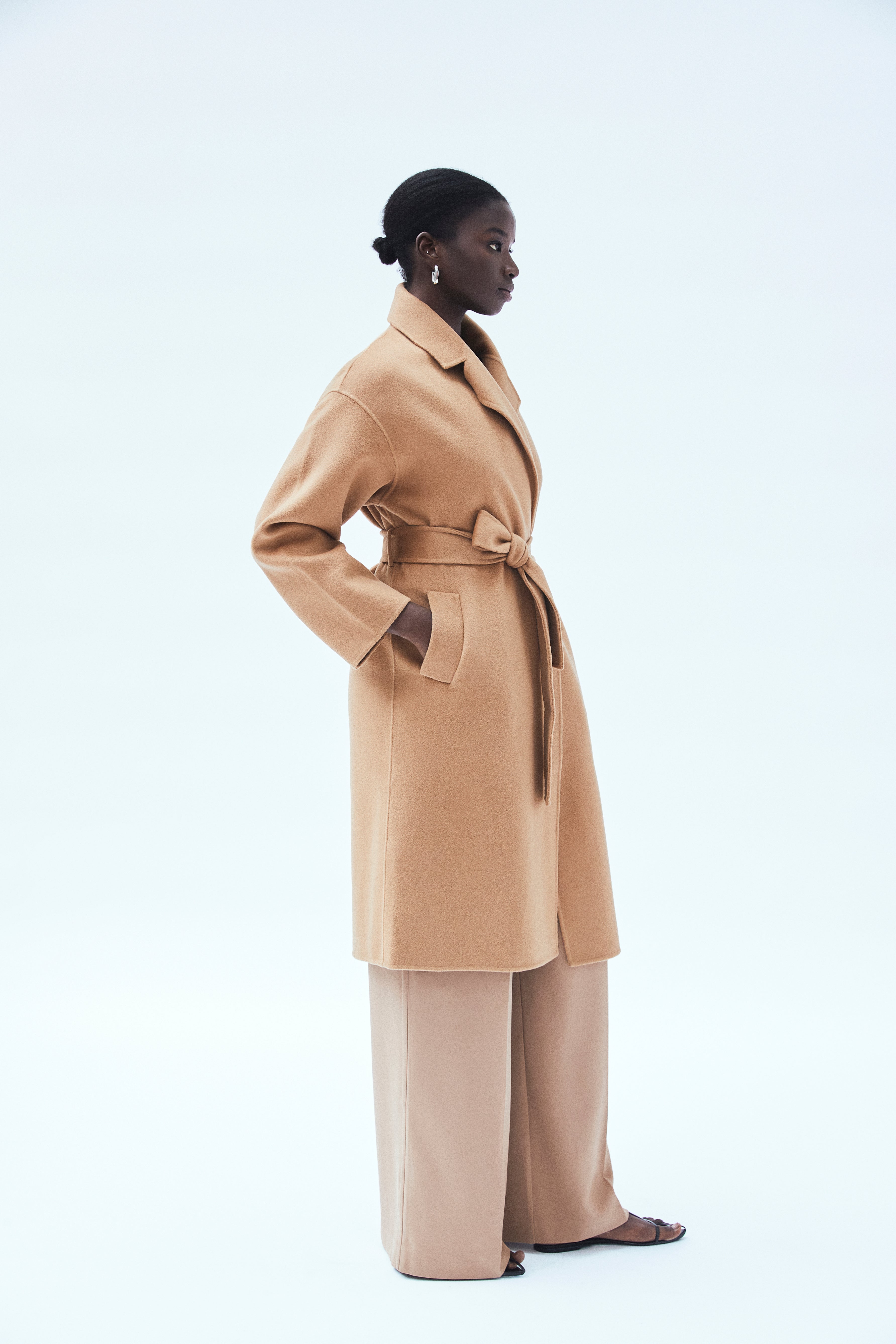 Wool Cashmere Double Faced Wrap Coat MAYSON the label