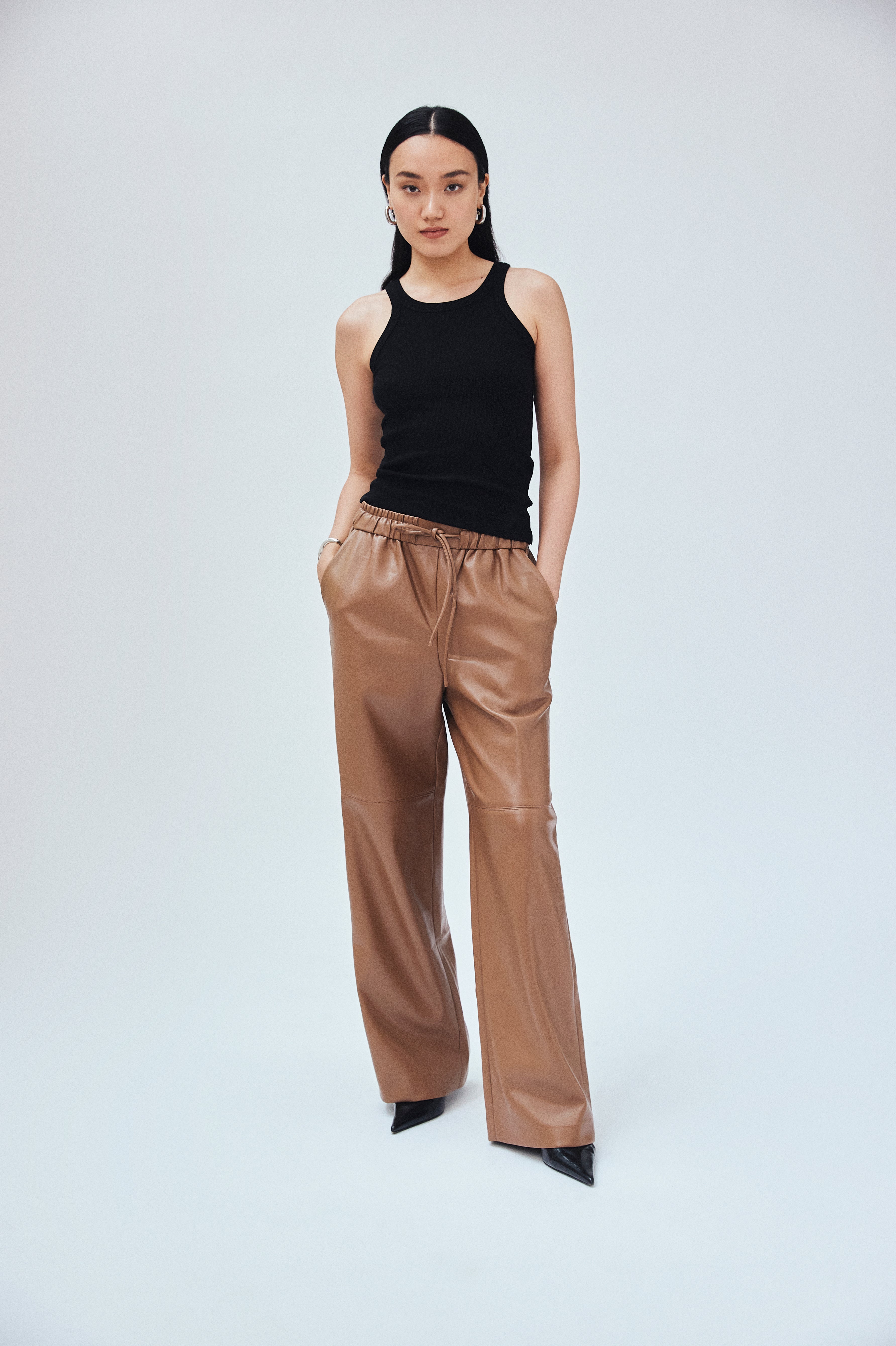 Vegan Leather Relaxed Drawstring Pant – MAYSON the label