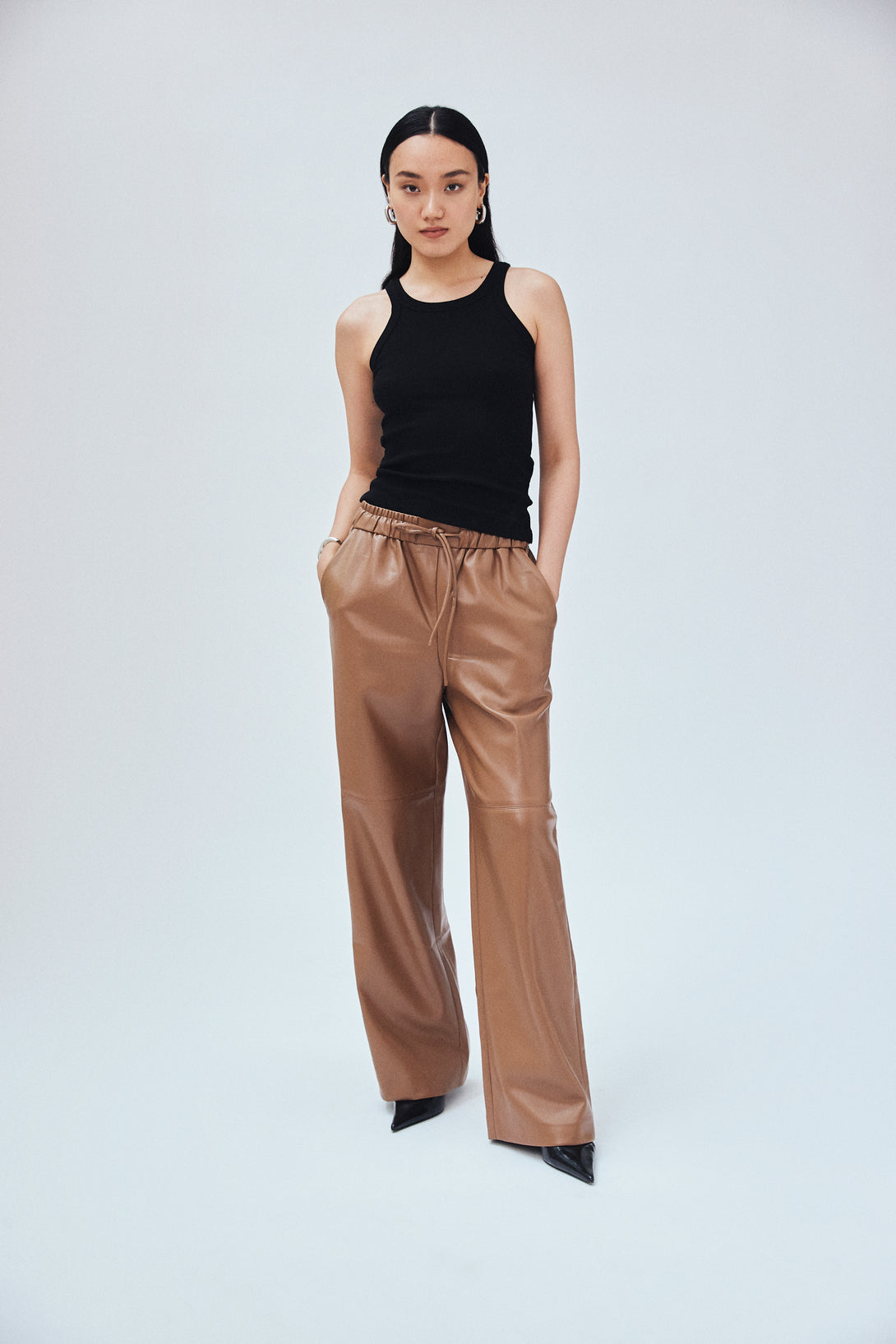 Plus Drawstring Faux Leather Pants – Sassi Frass Boutique