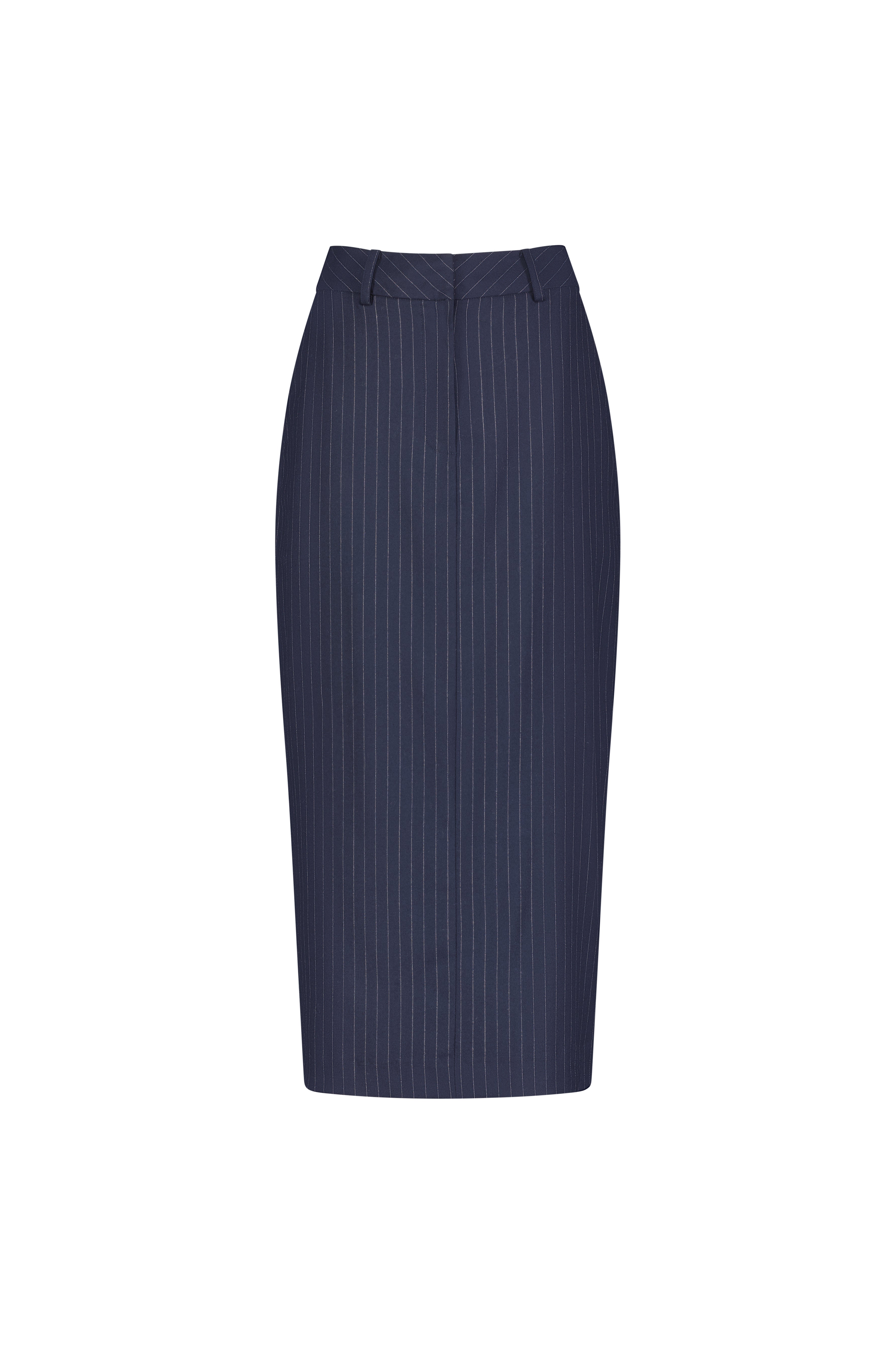 Pinstripe Wool Twill Column Maxi Skirt – MAYSON the label